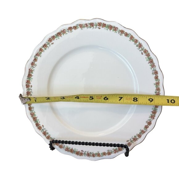 Haviland Limoges Blake & Henderson Gold/copper/flower 9.5 Plate China French Fra - Picture 3 of 4
